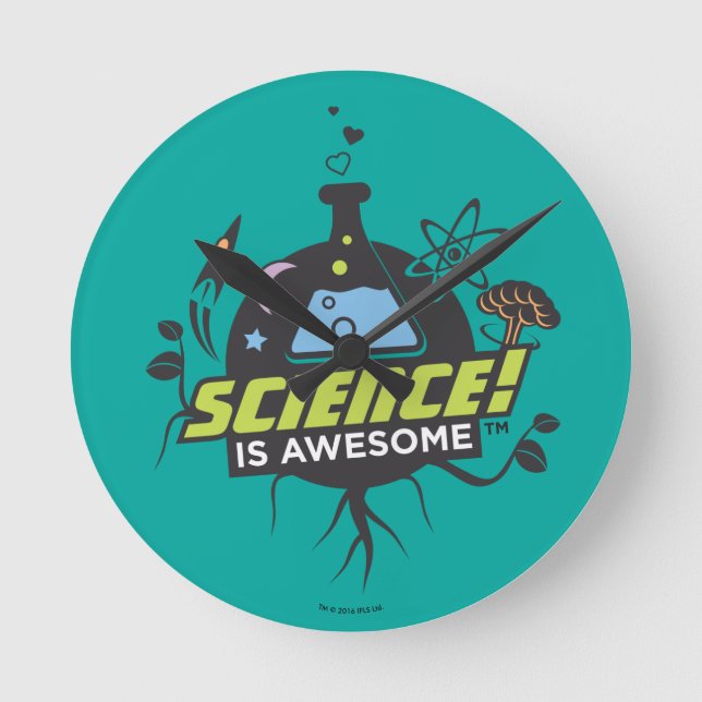 Science Is Awesome Round Clock (Front)