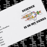 Science Is In My Genes (DNA Replication) Business Card<br><div class="desc">Showcase your wry genetic attitude for your next introduction with any of these business cards featuring DNA replication along with the saying "Science Is In My Genes".  Memorable business cards for any scientist or science teacher!</div>