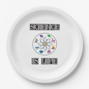 Science is life paper plate