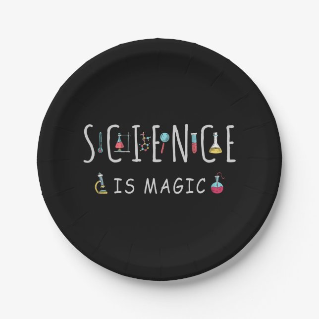 Science is magic paper plate (Front)
