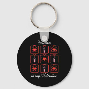 Science Is My Valentine Chemistry Atom Test Tube T Keychain