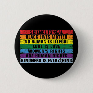 Science Is Real Black Lives Matter  2 Inch Round Button