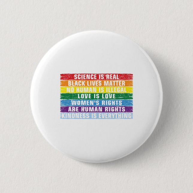 Science Is Real Black Lives Matter 2 Inch Round Button (Front)