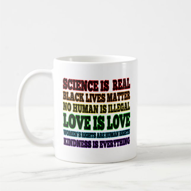 Science is Real Black Lives Matter Coffee Mug (Left)