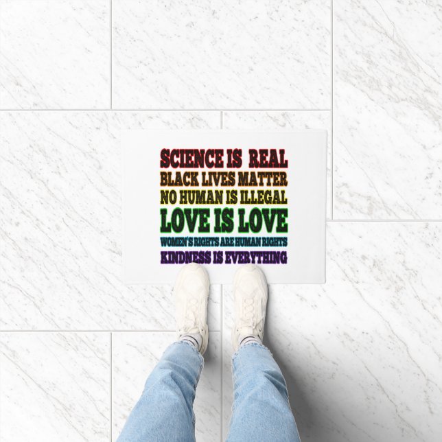 Science is Real Black Lives Matter Doormat (Indoor)