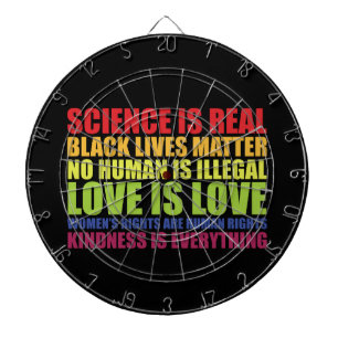 Science Is Real Black Lives Matter LGBT Pride  Dartboard