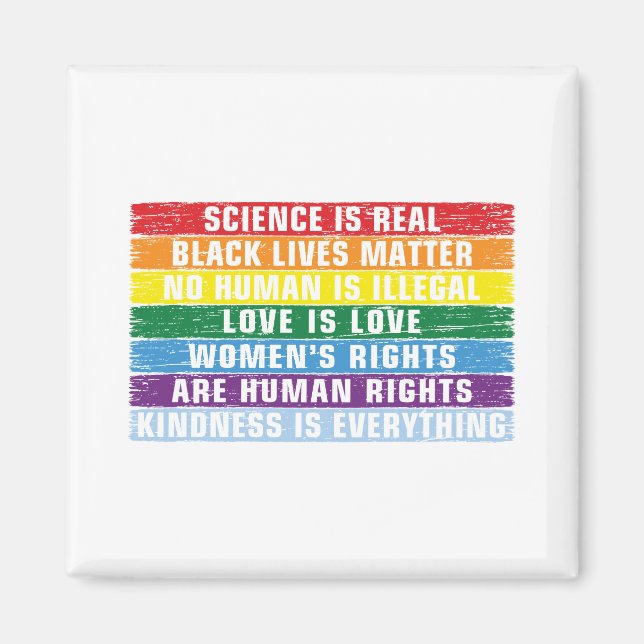 Science Is Real Black Lives Matter Magnet (Front)