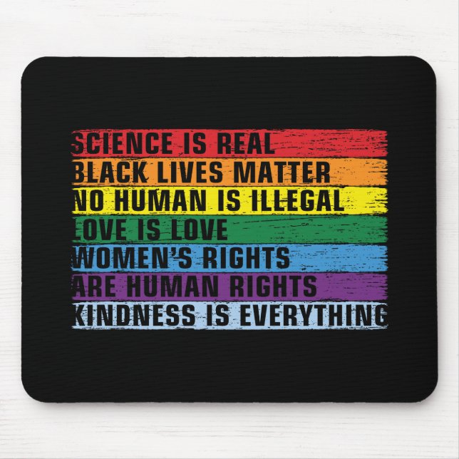 Science Is Real Black Lives Matter Mouse Pad (Front)