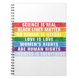 Science Is Real Black Lives Matter Notebook