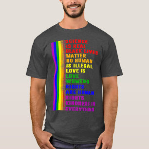 Science is Real Black Lives Matter Pride Month (9 T-Shirt