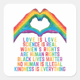 science is real - black Lives Matter Square Sticker