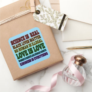Science is Real Black Lives Matter Square Sticker