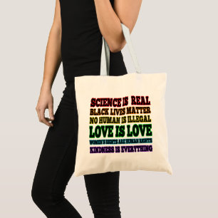 Science is Real Black Lives Matter Tote Bag