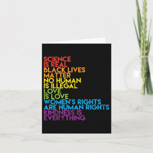 Science Is Real Black Lives Rainbow Lgbt Pride Blm Card