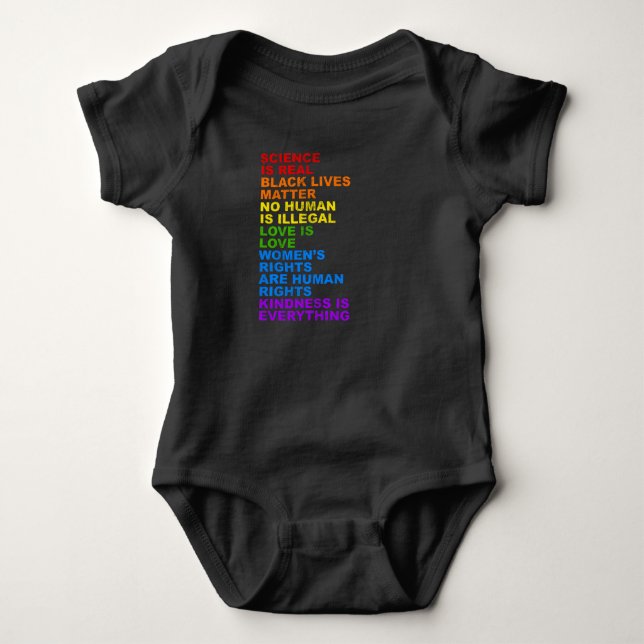 Science is Real Distressed Baby Bodysuit (Front)