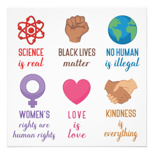 Science is real Love is Love Kinsness Equality Photo Print