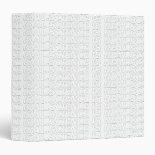 Science is real modern outline typography pattern binder