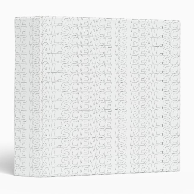 Science is real modern outline typography pattern binder (Front/Spine)