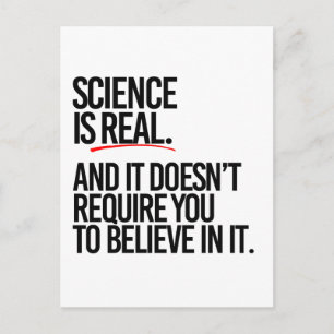 SCIENCE IS REAL POSTCARD