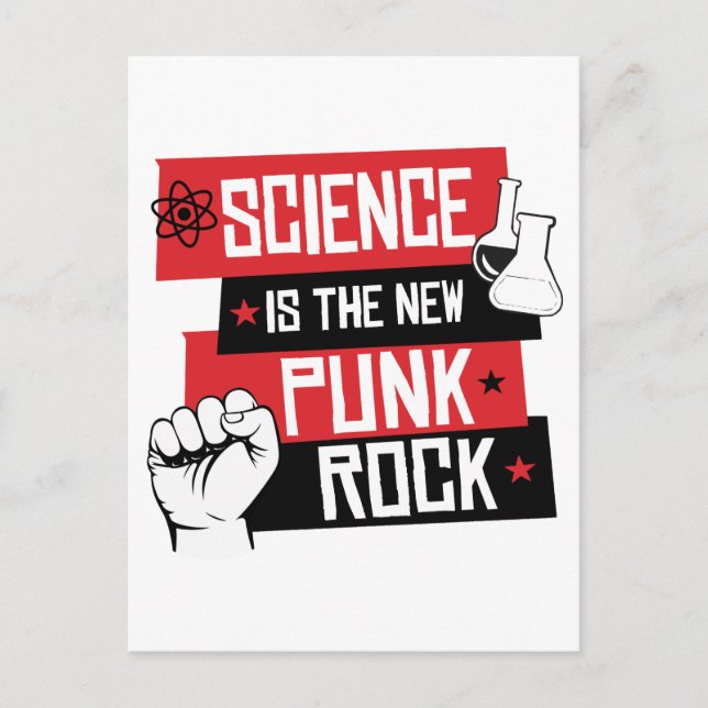 SCIENCE IS THE NEW PUNK ROCK POSTCARD (Front)