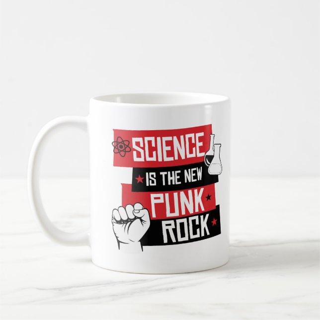 SCIENCE IS THE NEW PUNK ROCK - RESIST - - Pro-Scie Coffee Mug (Left)