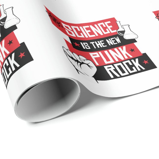 SCIENCE IS THE NEW PUNK ROCK WRAPPING PAPER (Roll Corner)