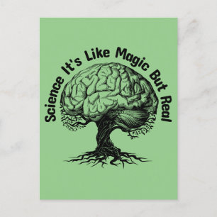 science it's like magic but real postcard