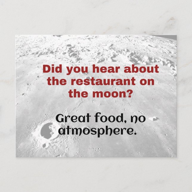 Science Joke, Papa Joke carte postale Moon (Devant)