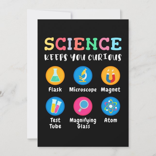 Science keeps you curious invitation (Front)