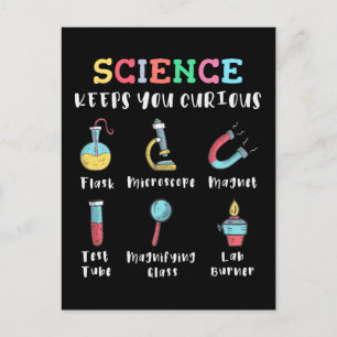 Science keeps you curious postcard