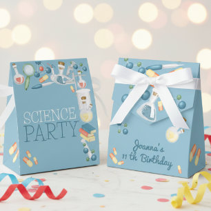 Science lab and experiments birthday party favor box