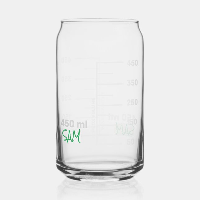 Science Lab Beaker Personalized Glass Chemistry (Front)