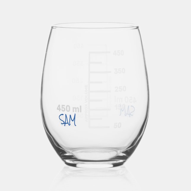 Science Lab Beaker Personalized Glass Chemistry (Front)