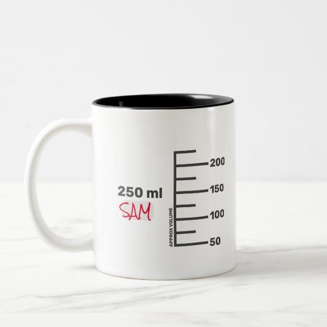 Science Lab Beaker Personalized White Mug (Left)