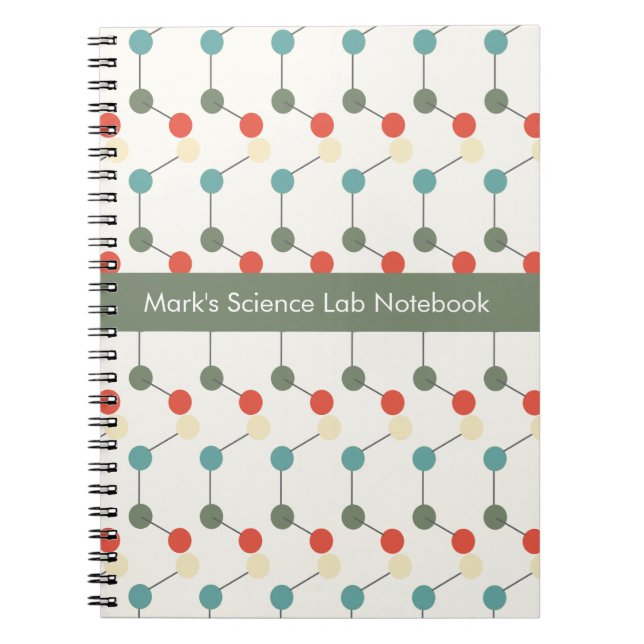 Science Lab Chemistry Pattern  School Notebook (Front)