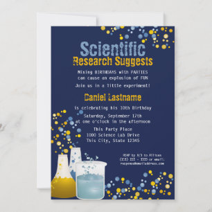 Science Lab Invitation d'anniversaire