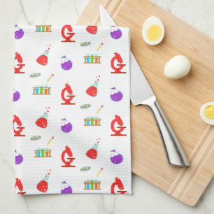 Science Lab Pattern Kitchen Towel
