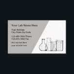 Science Lab Theme Business Cards<br><div class="desc">Science laboratory themed business card template created with lab test glassware and classic business card layout. Designed for a medical testing lab, genealogy services, or science testing lab.</div>