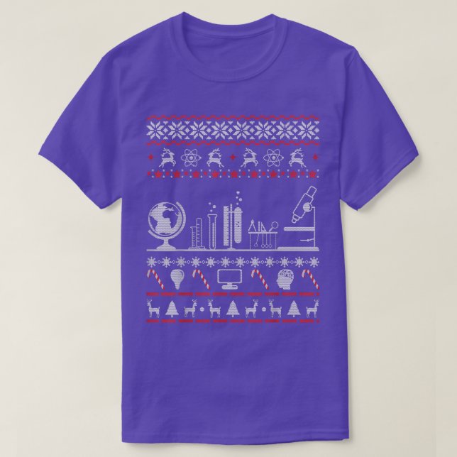 Science Lab Ugly Christmas Sweater For Science Lov (Design Front)