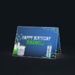 Science Laboratory Birthday Card<br><div class="desc">Scientific birthday kids need science fun birthday cards. This Science lab birthday cards with explosive bubbles, beakers, flasks and test tubes expresses wishes for a day that bubbles over with fun. Science lab birthday card for a fun experiment filled birthday party.</div>