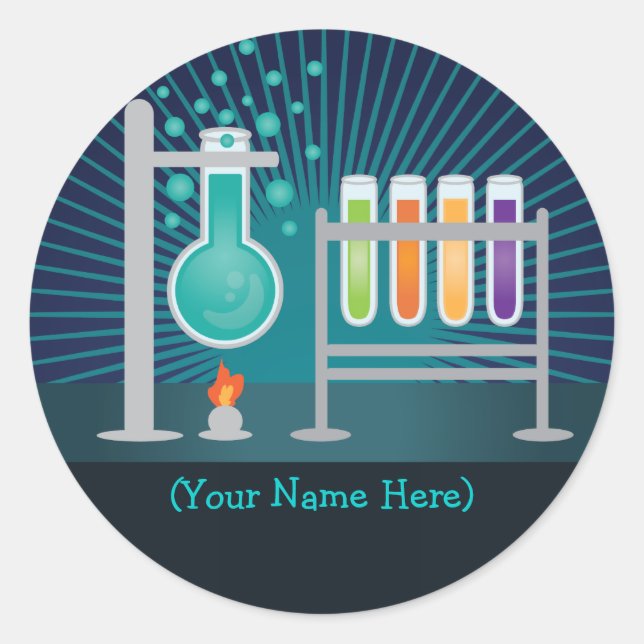 Science Laboratory Birthday Stickers (Front)