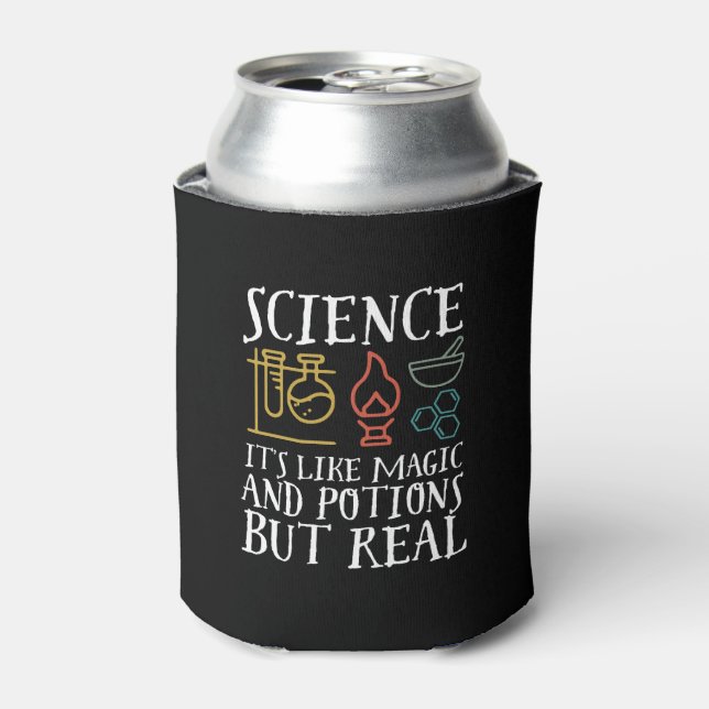 Science Like Magic and Potion Geek Nerd Scientist Can Cooler (Can Front)