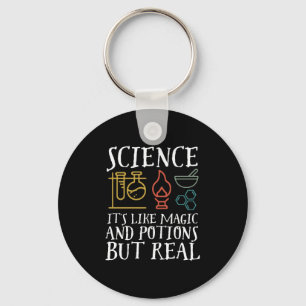 Science Like Magic and Potion Geek Nerd Scientist Keychain