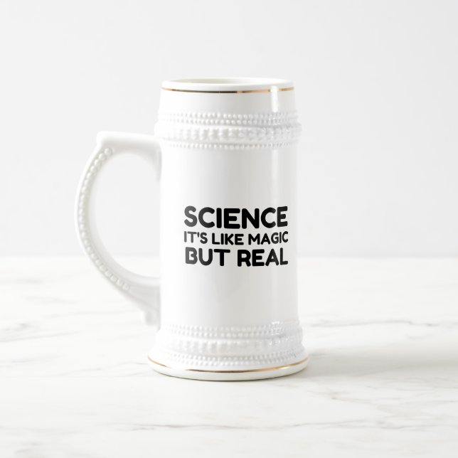 SCIENCE LIKE MAGIC BUT REAL BEER STEIN (Left)