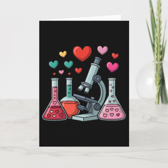 Science Love Hearts Stem Teacher Valentine  Card (Front)
