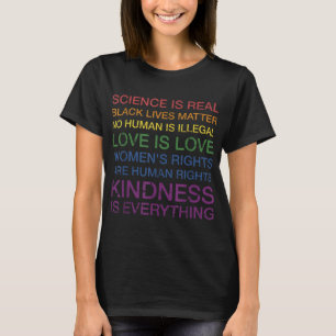 Science love human rights in rainbow colours for p T-Shirt