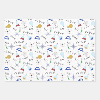 Science lover wrapping paper sheet