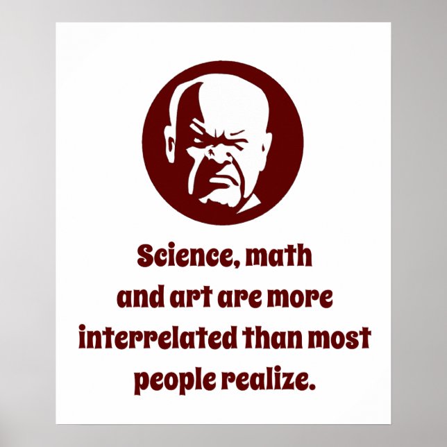 Science Math and Art - Wisdom Poster (Front)