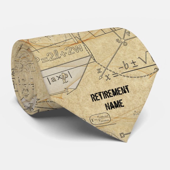 Science Maths Teacher Retirement Gift Personalized Tie (Rolled)