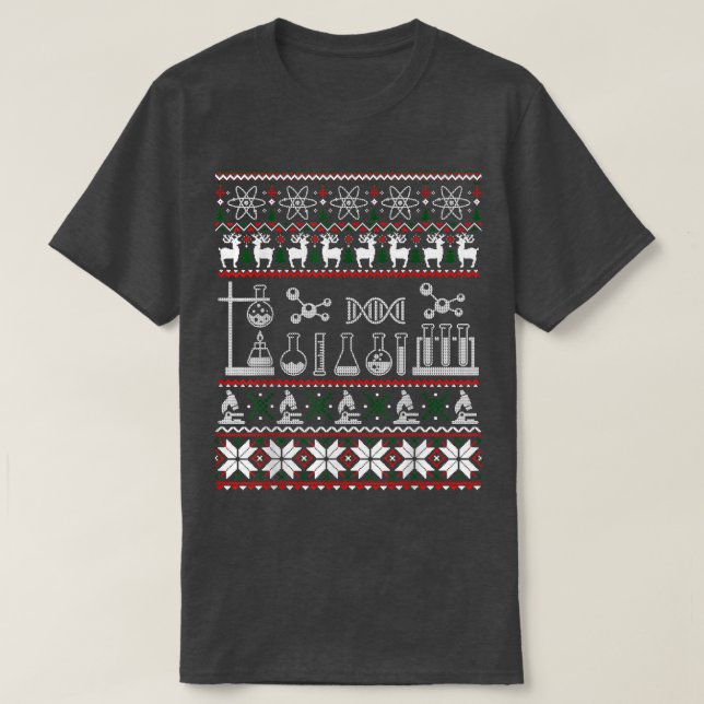 Science Medical Lab Ugly Christmas Sweater Chemist (Design Front)